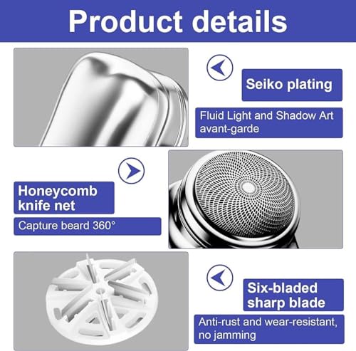 Image of New Upgrade Mini Electric Razor Shavers For Men, Rechargeable Shaver Easy One-Button Use Suitable For Home,Car,Travel Christmas Gifts