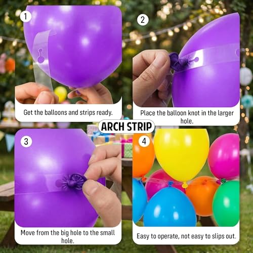Image of Partycat Balloon Decoration Kit with Manual Air Pump, Arch Strip & Glue Dots - Quick Inflation for Latex & Foil Balloons, Perfect for Birthday, Wedding, Party Decor