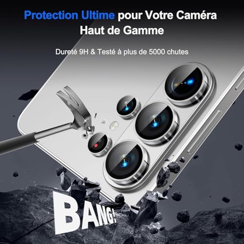 Image of Titanium Camera Lens Protector for Samsung Galaxy S26 Ultra Silver AR AF Coated 9H Tempered Glass Camera Guard, Anti Drop, Scratch Resistant Camera Lens, Case Friendly Waterproof Heavy Duty UHD Clear Camera Cover