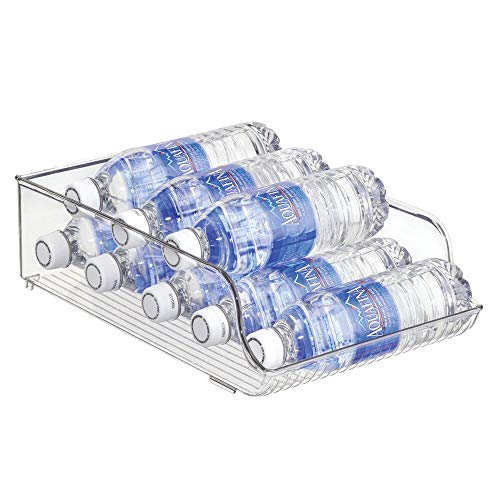 iDesign Water Bottle Organizer for Fridge or Pantry – Clear – Made in USA