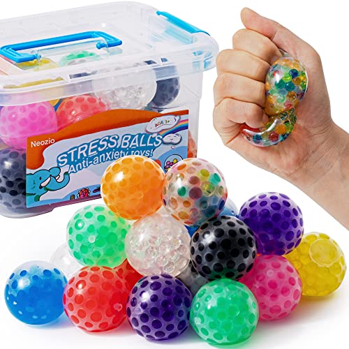 24Pack-Stress Balls Set,Mini Stress Balls Fidget Toys for Kids and Adults,Squishy Fidget Balls to Relax and Focus,Stress and Anxiety Relief Squeeze Toys for Autism & ADD/ADHD