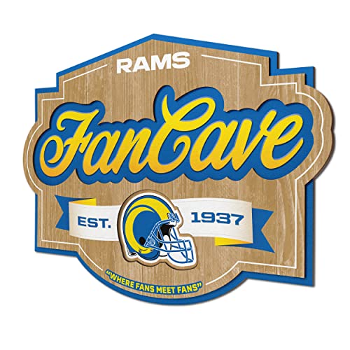 Image of YouTheFan NFL Los Angeles Rams FanCave Wall Art | Ready-To-Hang, 3D Multi-Layered Construction, Floating Wall Mount Design, Great Fan Gift, Officially Licensed Artwork