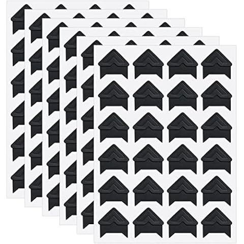 Photo Corners Self Adhesive 240PCS - Acid Free Photo Mounting Corners for Scrapbooks, Memory Books, DIY Picture Album, Journal (Black) Cover