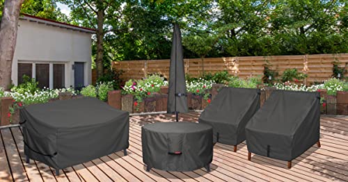 Porch Shield 10602109 Fire Pit Cover - Waterproof 600D Heavy Duty Fade Resistant Round Patio Fire Bowl Cover Black thumb #5