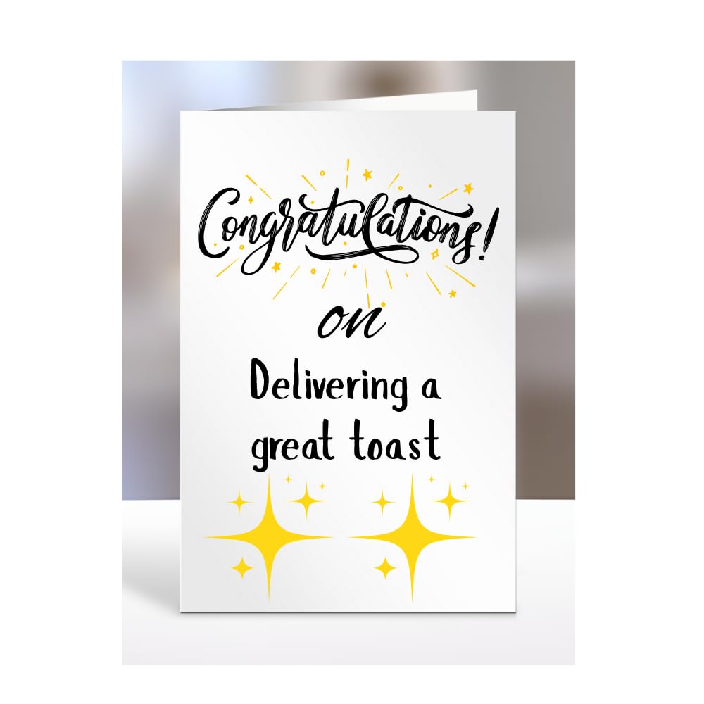 Congratulations on Delivering a great toast Card, Gifts for Men or Women, Presents for Christmas, Greetings Card, Him, Her, Female, Male, A5-113_142 โ image 1