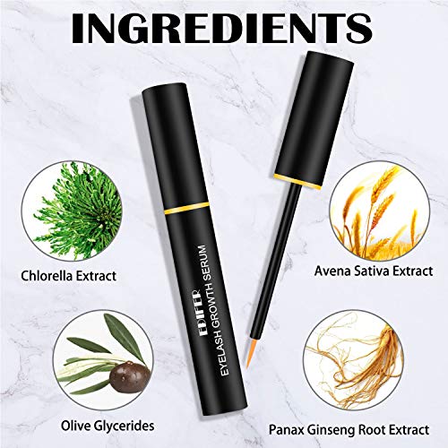 Eyelash Growth Serum, Natural Booster Lash and Eyebrow Enhancer for Longer & Thicker Rapid Lash and Brow