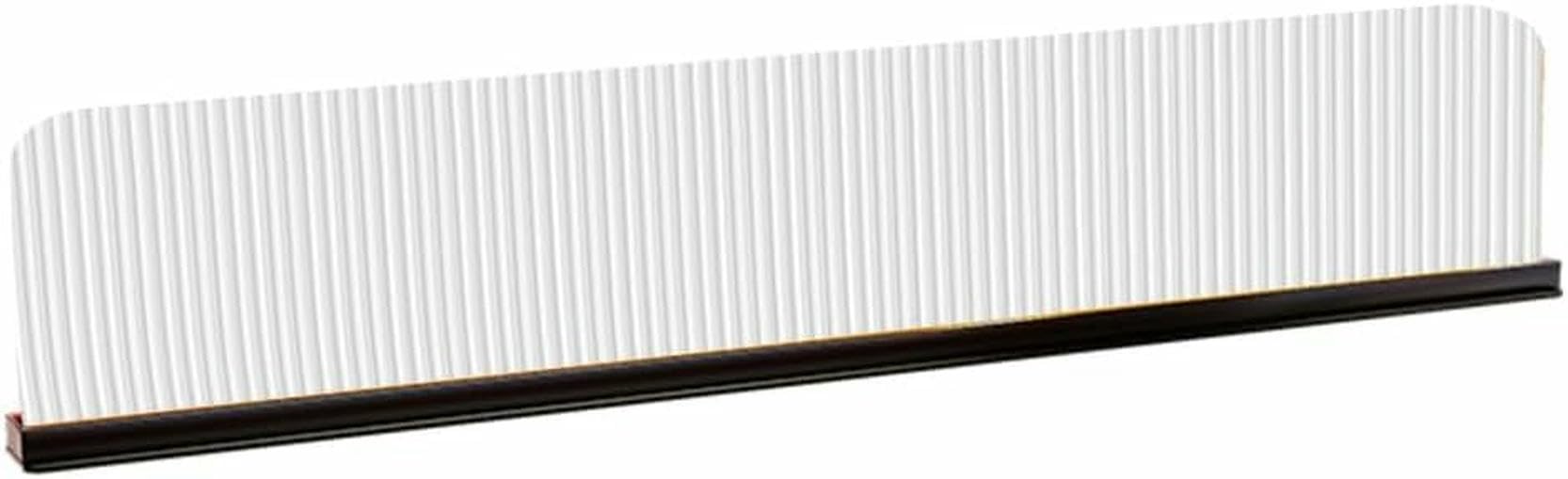 KLGFBDC Striped Glass Table Dividers for Dining Areas | Stainless Steel Restaurant Partitions | Elegant Office Countertop Desk Divider | Aisle for Privacy