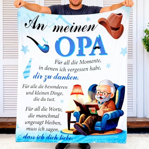 HOWAF Opa Geschenk, Opa Decke Kuscheldecke Flauschig, Geburtstag...