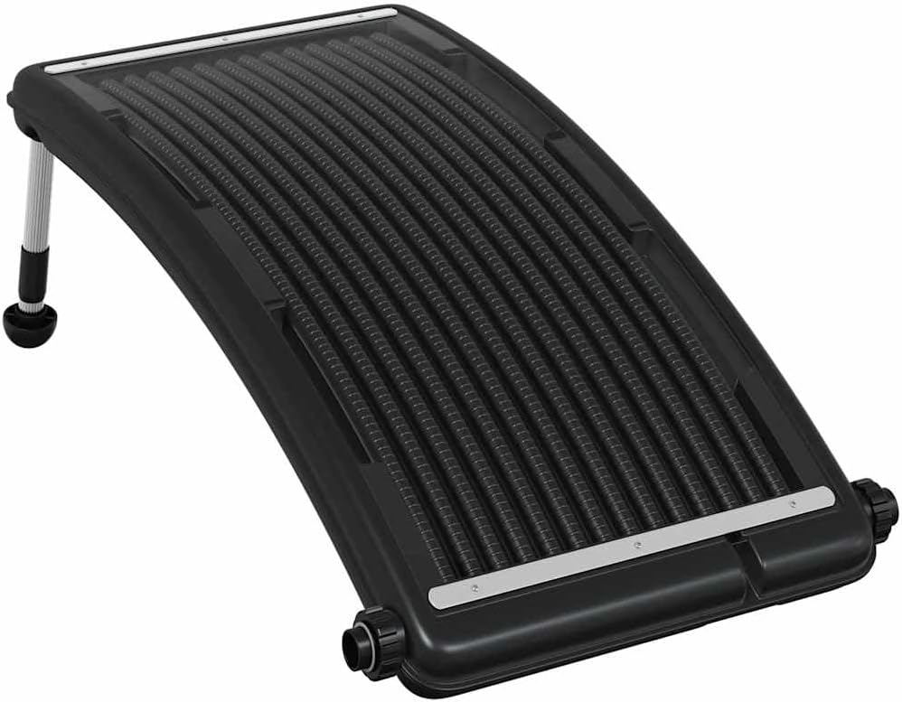 vidaXL Pool Solar Heater, Solar Water Heater with Adjustable Aluminum Legs, Solar Hot Water System, Heating Panel for in- and Above- Ground Pools