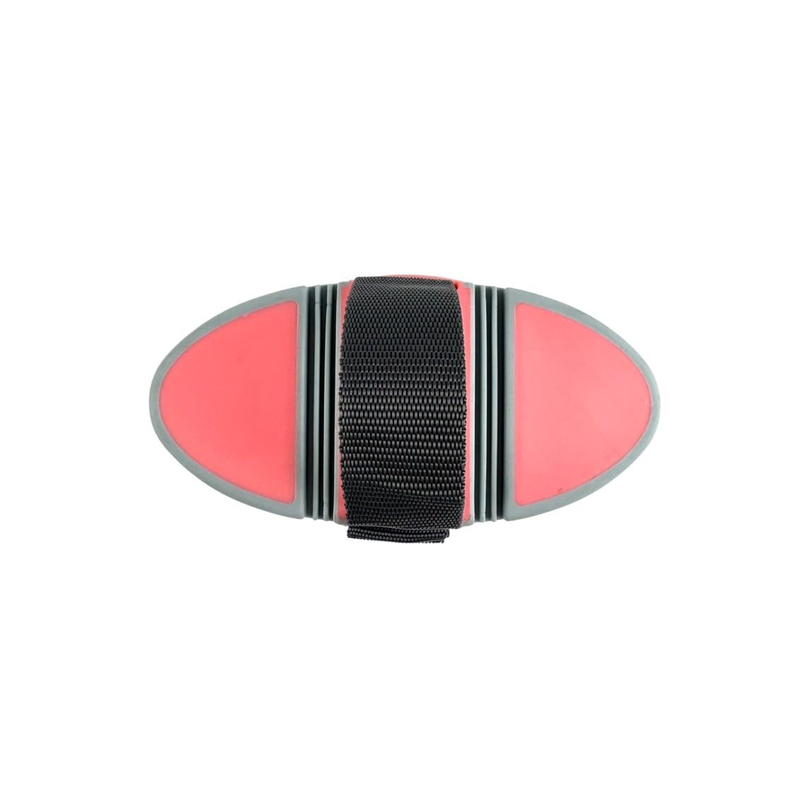 Rubber Curry Comb Massage Brush with Velcro Fastening Flexible Ergonomic for Horse Cleaning Tool (Coral Pink Grey) - Image 3