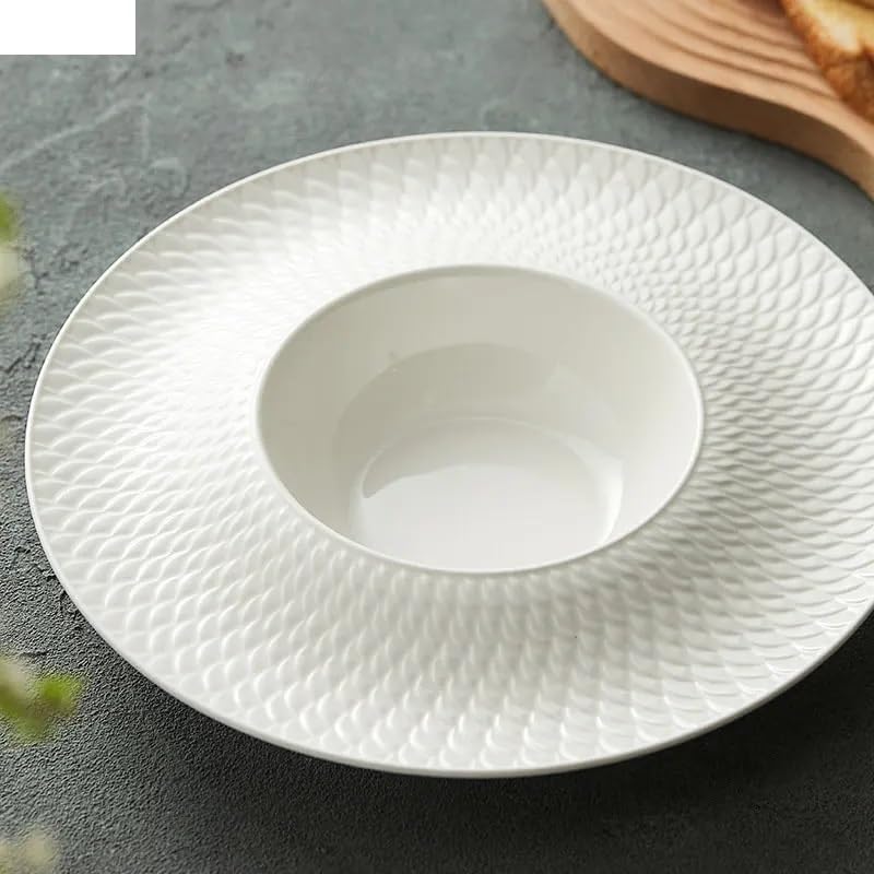 Teller Tiefer Teller Keramikteller Suppenschüssel Salatteller Pastaschüssel Dessertschale Geschirrteller Geschirr(C 12 inch)