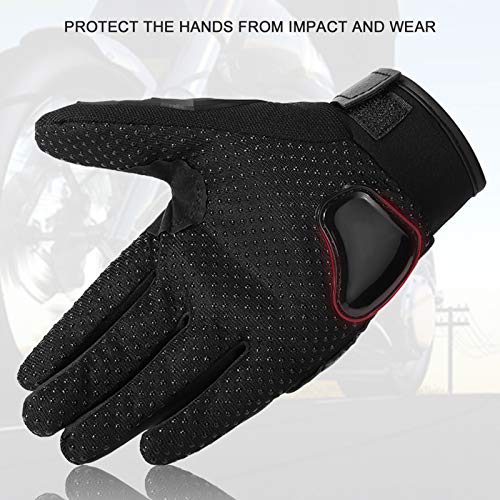 Sangmei Luvas masculinas para motocicleta Luvas de dedo completo para motocicleta Luvas de resistênc