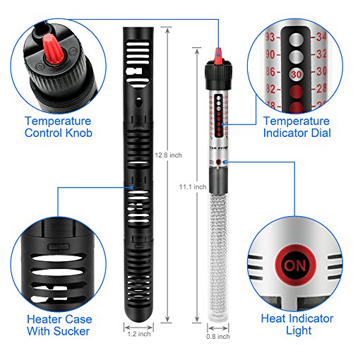 Datoo Aquarium Heater Fish Tank Heater Submersible 300 Watt, 1 Yr Warranty #TOP1