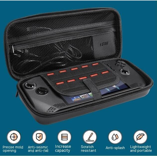 Coyktonty Carrying Case,Travel Portable Bag for MSI Claw Portable Gaming,Waterproof Shockproof (Black)