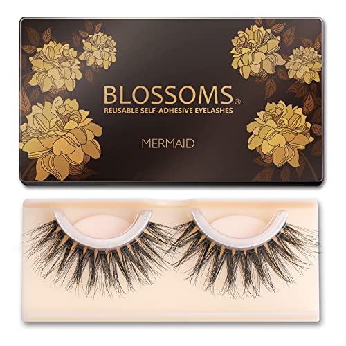 EYELASH EVOLUTION Reusable Self Adhesive Eyelashes Paired Lashes No Glue Required No Liquid Eyeliner Easy To Put On Soft and Comfortable Without Irritation (CP-504 Mermaid)