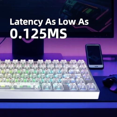 Image of IROK MG75MAX 81 Keys Wired Magnetic Switch Keyboard, 256KHZ Single Key Scan Rate, PCB Nano-Coating Waterproof, Hall Effect, 8KHZ /ARGB /CNC Aluminum Gaming Keyboard(Silver)