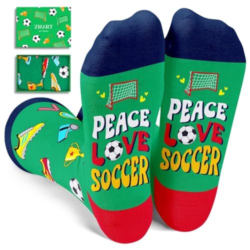 Zmart Soccer Gifts for Men Women - Soccer Team Player Lover Gifts, Sports Fan Socks, Stocking Stuffers