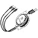 Produktbild Rexado Multi 3 in 1 USB Ladekabel  Einziehbares Mehrfach Schnellladekabel  Universal & aufrollbar  Micro USB Typ C - Lightning Kabel 1M für Handy/Tablet/Samsung/Phone 14 Pro Max Plus/Google Pixel