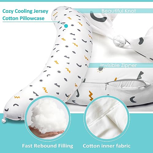 Byriver Firm C Shaped Pregnancy Pillows For Sleeping, Belly Hip Leg Knee Support Side Sleeper Body Pillow, Cuddle Snuggle Maternity Pillow thumb #2