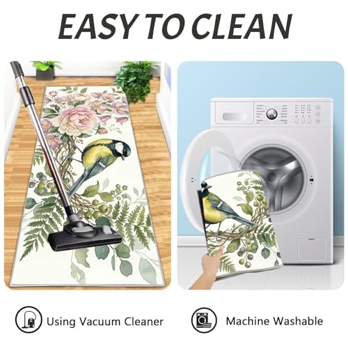 Alfombras de cocina lavables con peonías para decorar tu comedor y pasillo 7