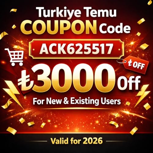 Turkiye Temu &lceil;COUPON&rfloor; Code [{ acj625517 }] ⟮ ₺3000 Off ⟯ For New & Existing Users Titelbild
