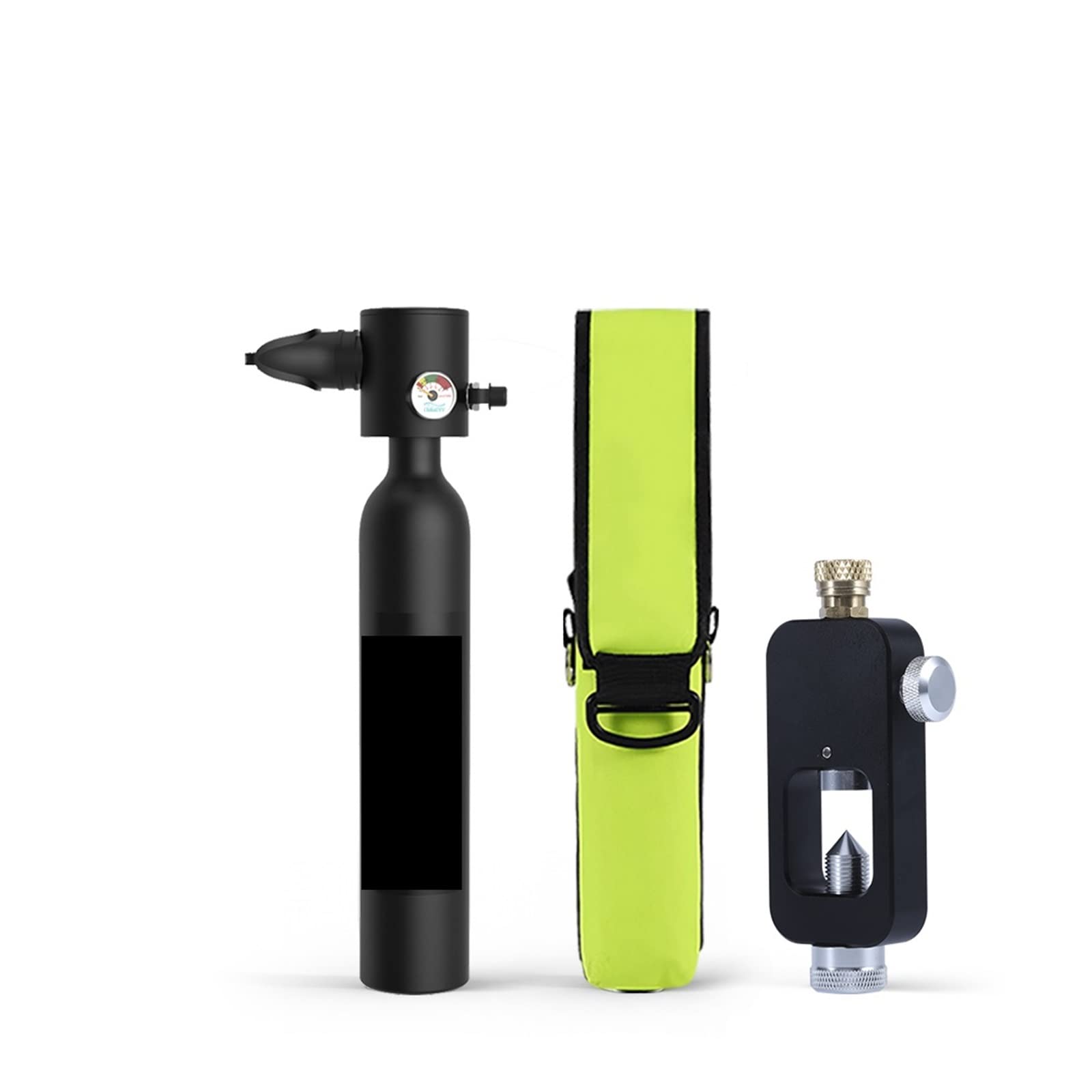 Portable Dive Cylinder, Mini Diving Equipment Tank Bottle Oxygen Cylinder Snorkeling Set with Adapter(Diving Equipment B)