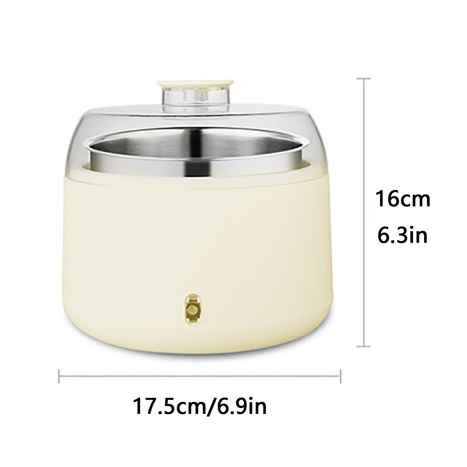 Yaourtière, Machine À Fabriquer du Yaourt, Cuve Intérieure en Acier Inoxydable de 1 Litre, Fermentation À Température Constante, Facile À Utiliser et À Nettoyer