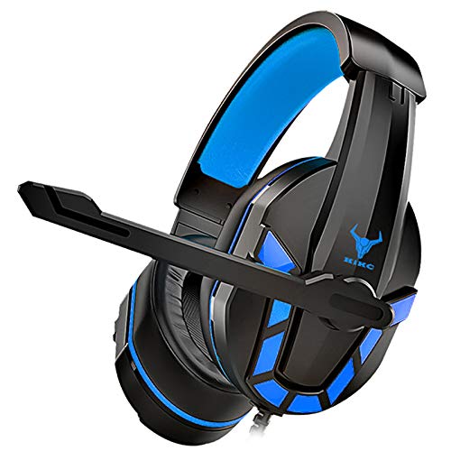 Kikc Gaming-Headset für Playstation 4 (PS4), Xbox One, Gaming-Kopfhörer mit 3,5-mm-Klinkenstecker, Mikrofon & Lautstärkeregler für Nintendo Switch, PC, Laptop, PS3, Videospiele