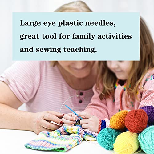 50Pcs Plastic Sewing Needles, Large Eye Plastic Yarn Needles For Kids, 9Cm/3.54Inch Plastic Needles For Yarn And Craft Plastic Embroidery Needle For Diy Sewing Handmade Crafts #TOP6