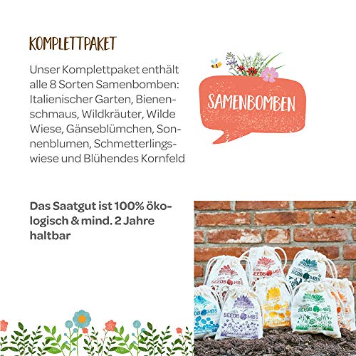 Die Stadtgärtner – Seedbombs Komplettpaket I Komplett-Set aus 8 verschiedenen Sorten Samenbomben I 100% ökologisch… – Bild 4