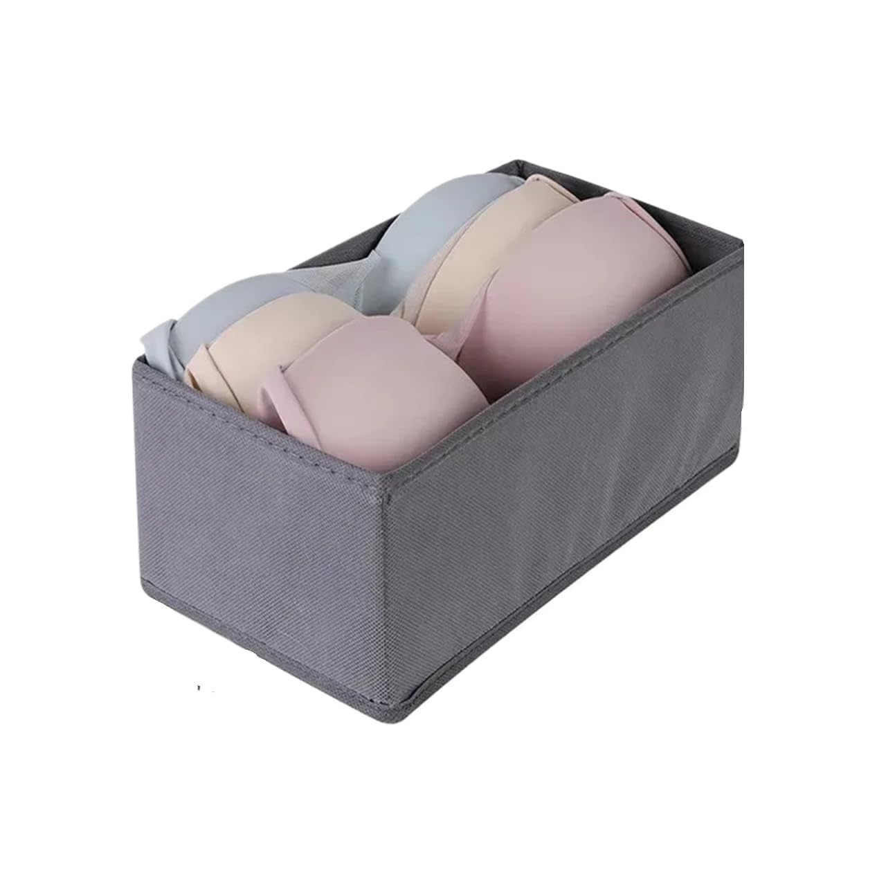 LADFRTYU Sock Storage Box Foldable Drawer Organizers Clothing Socks Storage Box Wardrobe Closet Underwear Boxes Organizer Organization(Grey-M)