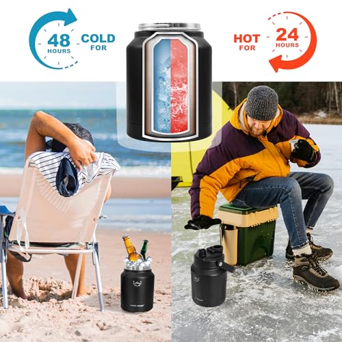 Image of NATURE PIONEOR 84 oz Insulated Water Bottle Jug with Carrier Bag