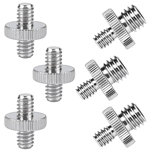 Drado Adaptador de tornillos de cámara de 1/4 pulgadas a 1/4 pulgadas rosca exterior y 1/4 pulgadas a 3/8 pulgadas para cámaras digitales, trípodes, monopié