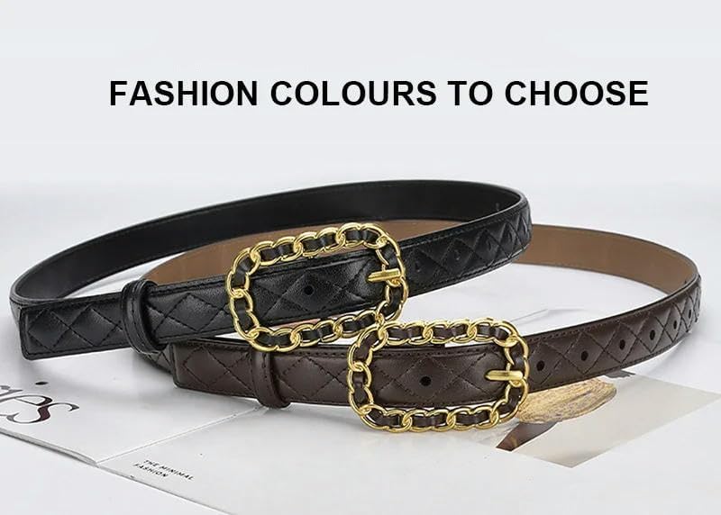 Women Genuine Leather Fashion Pin Buckle Belts For Dress Jeans Casual Pants Skirt Decor - Image 6