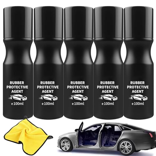 Car Rubber Seal Protectant - Car Window Rubber Seal Protectant, Rejuvenates Color & Flexibility of Old & Dry Seals Weatherproofing, Universal, 3.4 fl.oz (5pcs)