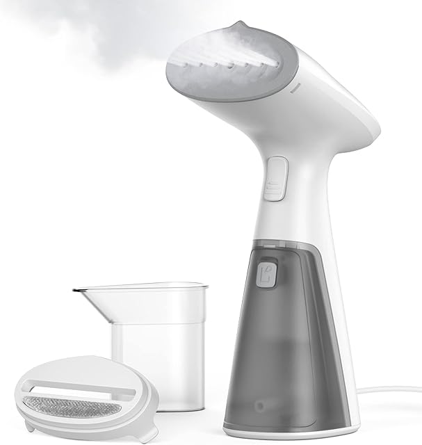 Clothes Steamer, Travel Garment Steamer, 1000W Handheld Clothes Steamer with Static Brush, Portable Steamer for Clothes 20s Fast Heat-up for Home Office and Travel 120ml Water Tank