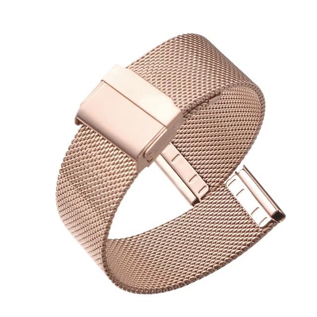 Bracelet montre acier inoxydable 20mm rose gold, une maille milanaise d'une élégance rare