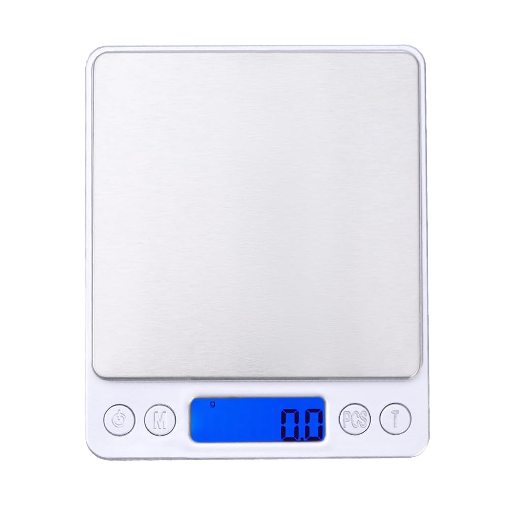 3kg 0.1g (Battery) Abnegation Digital Scales for Kitchen Measurements in Cooking Baking Jewelry Mini Gram Scale for Weed and Kitchen Weight Food Scale Electronic Pocket Scale (Batteries not Included)