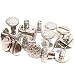 Set of 10 1/4" Engraved Floral Chicago Screws Nickel Plated Fastener