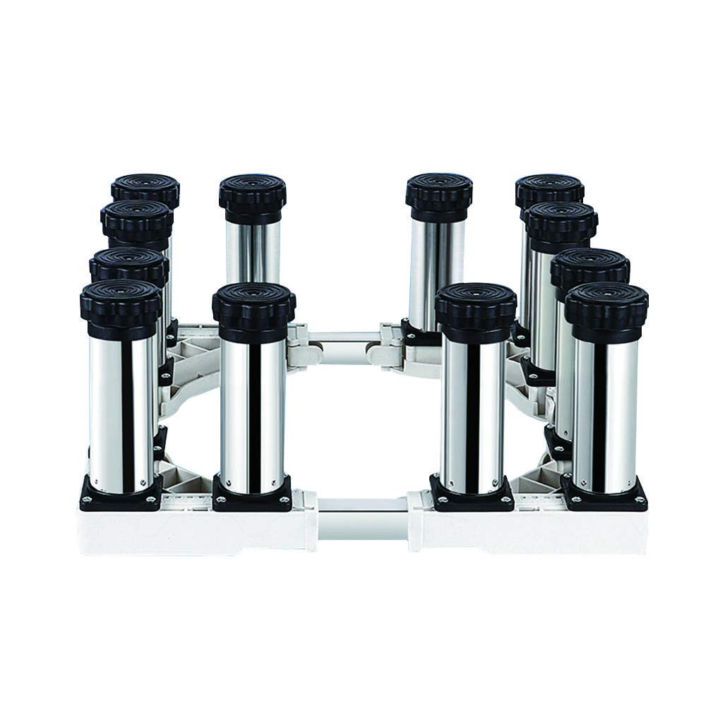 Soporte ajustable para lavadora, estante multifuncional para lavavajillas, nevera, congelador, evita arañazos y abolladuras, ancho 40-65 cm, altura 19-22 cm