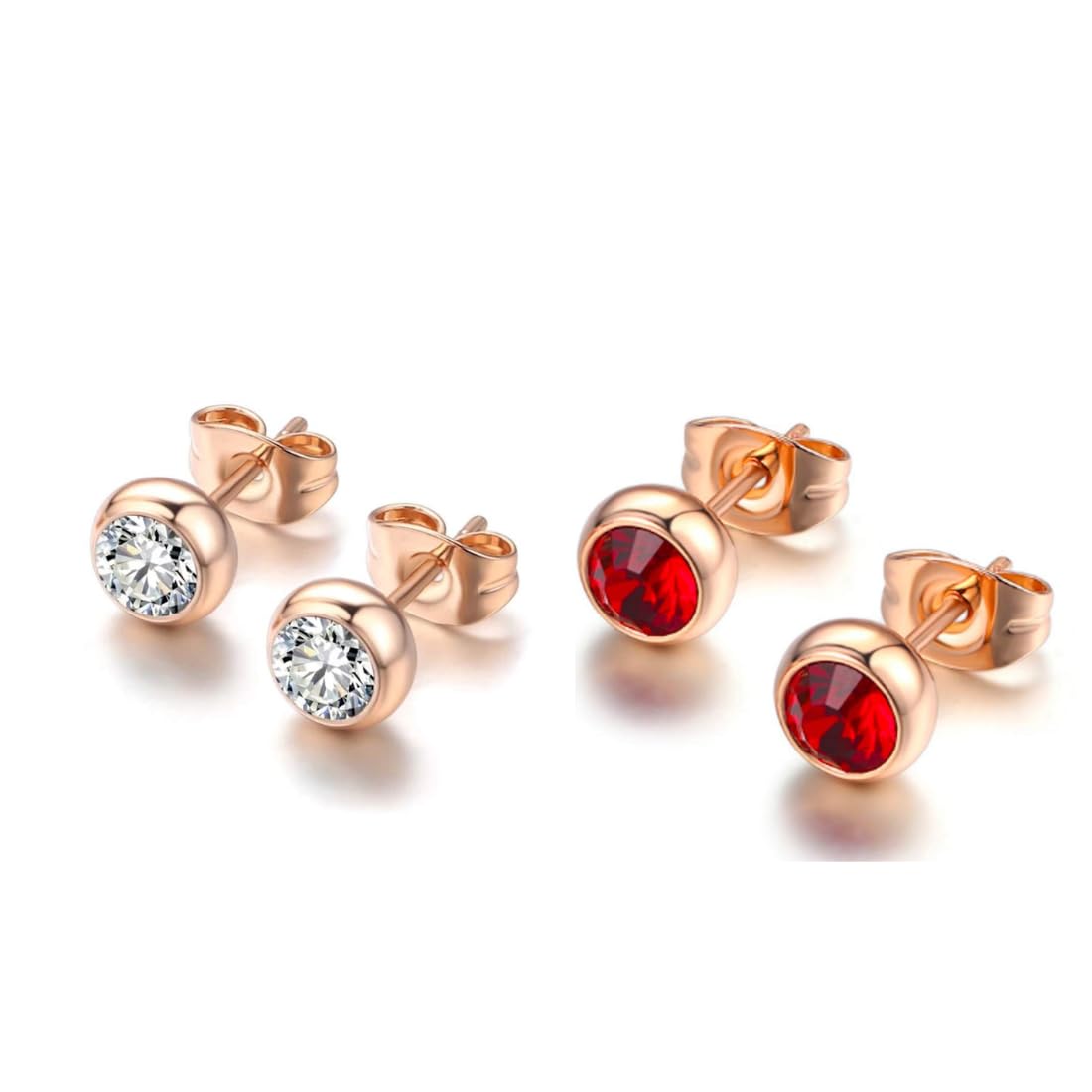 Nilus Collection Daily Use, Light Weight Small Stud Earrings| Perfect for Baby Girls, Office Goers, Combo Earrings (Red & White) (B0DBR2BRH8) Amazon Price History, Amazon Price Tracker