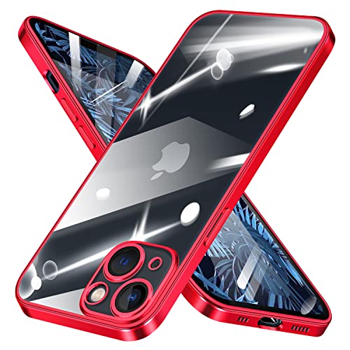 iPhone 14 用 ケース クリア TPU 薄型 iphone14 用 カバー スマホケース 耐衝撃 スリム 透明 シリコン 赤 メッキ加工 黄変防止 ストラップホール付き 6.1インチ アイフォン 14 用 ケース レッド iPhone 14 用 ケース クリア TPU 薄型 iphone14 用 カバー スマホケース 耐衝撃 スリム 透明 シリコン 赤 メッキ加工 黄変防止 ストラップホール付き 6.1インチ アイフォン 14 用 ケース レッド