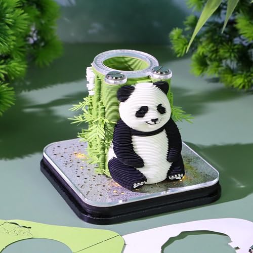 Bloc-notes 3D Panda en papier sculpté pour bureau inspirant - 3