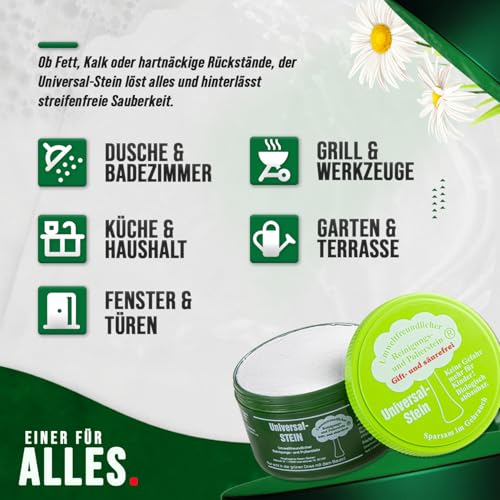 Universalstein grüner weißer Reinigungsstein Putzstein Reiniger Stein Größe I 650 g – Ansicht 2