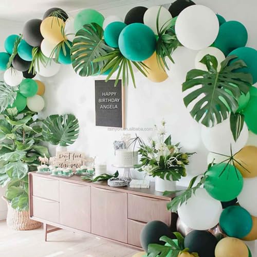 Image of GAKA Green Gold Balloons 12 Inch 50PC Balloons Mexican St. Patrick's Day Decorations Green Gold Party Decorations
