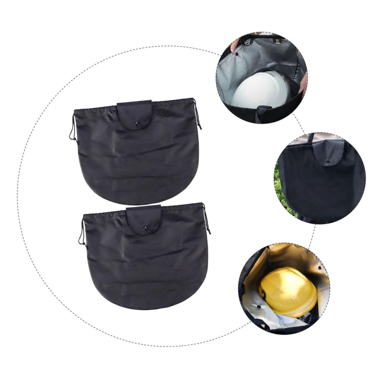TOPBATHY 5 Sätze Helm Aufbewahrungstasche Tragbar Tasche Für Motorradhelme Motorradhelmtaschen Helmtasche Motorrad Beide Helmbeutel Radsportzubehör Radbeutel Polyester 2 Stück * 5