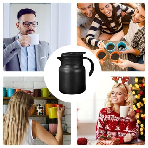 Grande carafe à café thermique de 1 l au design épuré et durable - 4