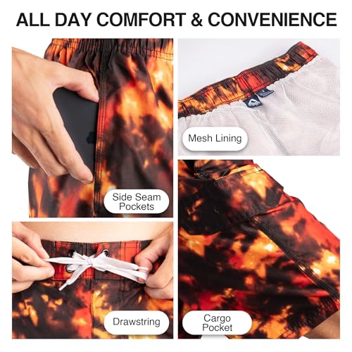 Image of Kanu Surf Men's Big Viper Extended Size Stripe Swim Trunk