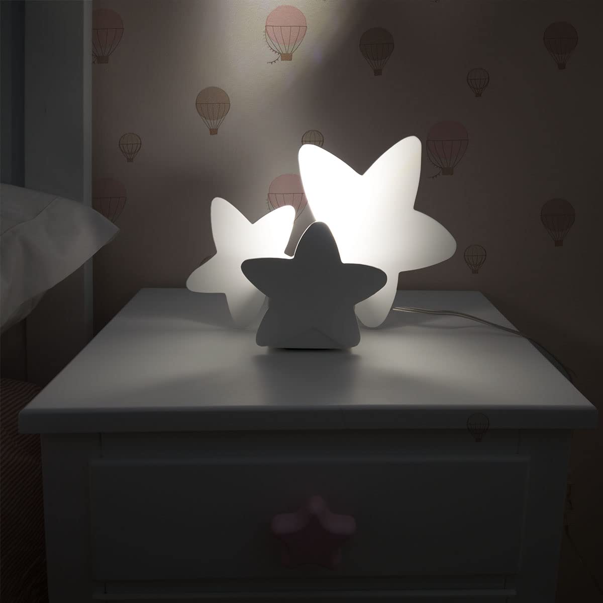 Bainba Lámpara de sobremesa Estrellas infantil para mesitas de noche