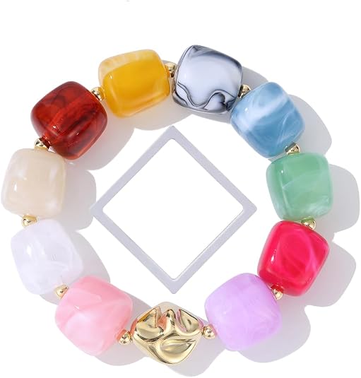 Review: Colorful Bold Chunky Beaded Bracelet for Women